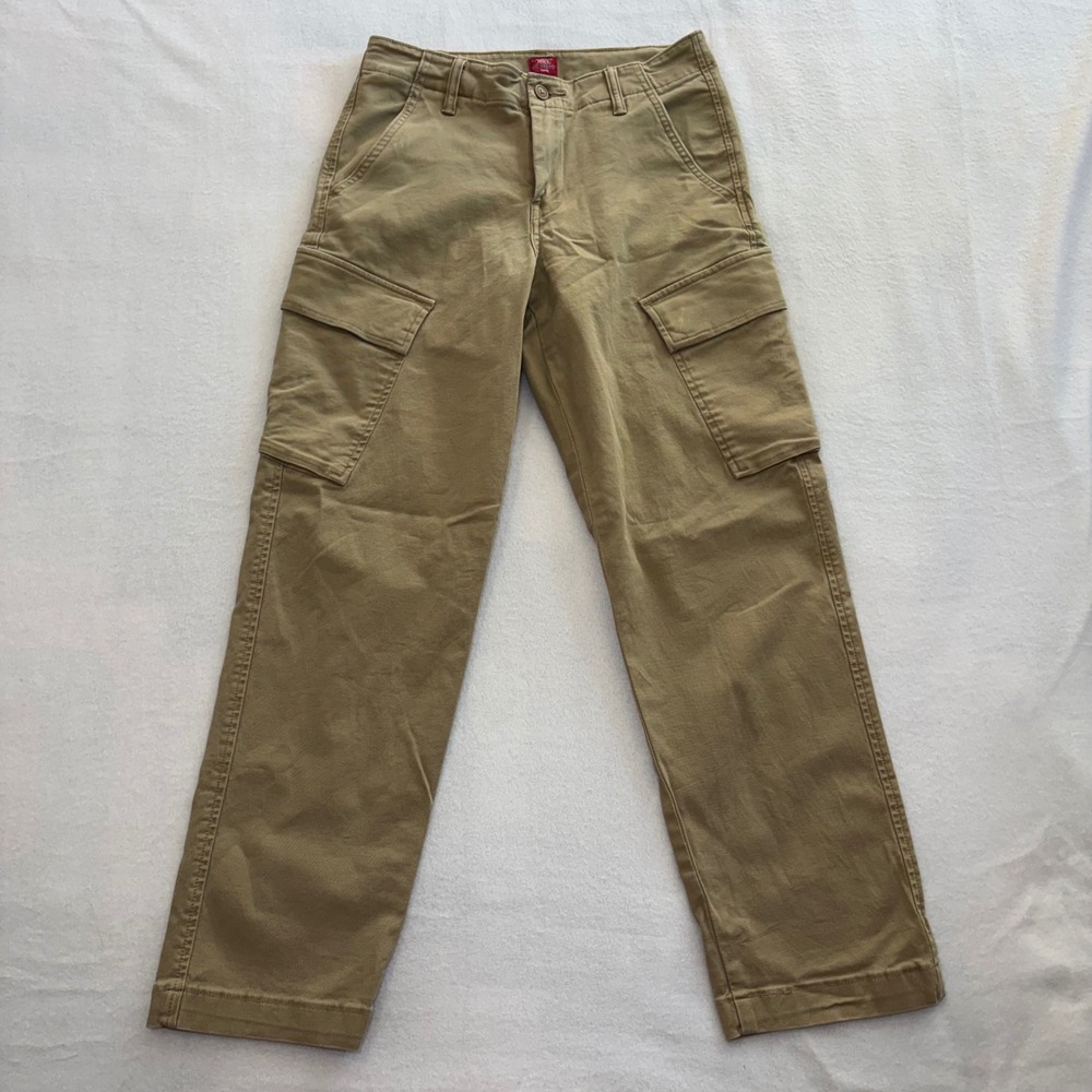 Levi's XX Cargo Taper Pants Mens 28x29 Tan Khaki Utility Trousers Stretch Cotton